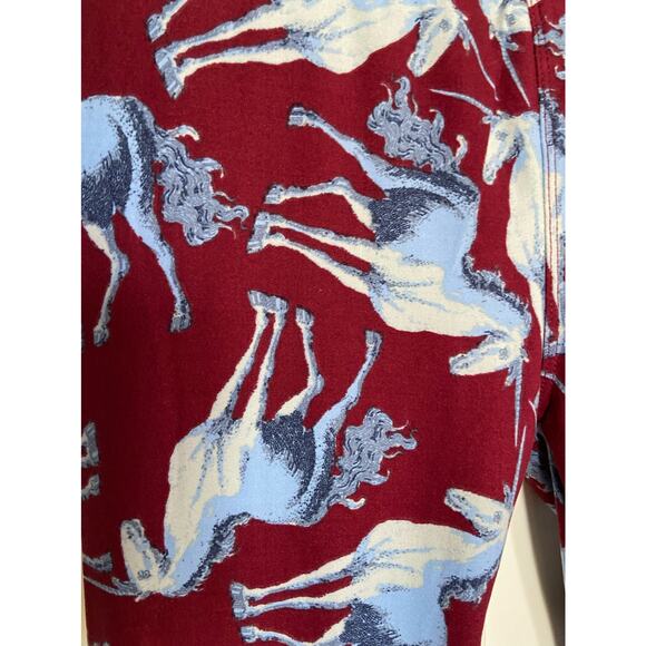 LuLaRoe Womens Leggings OS Actual UNICORN Print Patterned Burgundy Wine Blue NEW - Picture 7 of 7